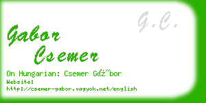 gabor csemer business card
